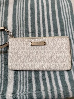 Michael Kors Cream Logo Wristlet